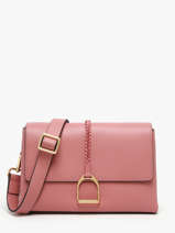 Sac Bandoulire M Torsade Cuir Etrier Rose torsade ETOS169M